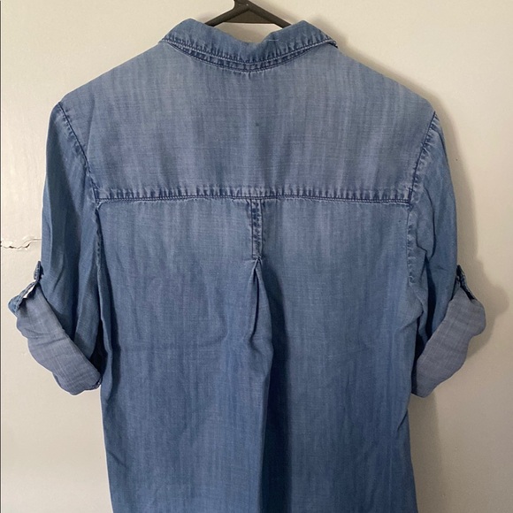 Chambray 1/2 Button-Up Shirt - Picture 4 of 4